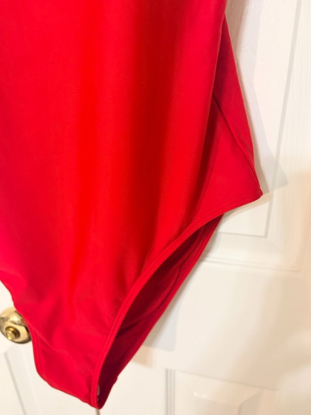 NWT Quince Women's Red Italian Cami One Piece Swimsuit Large - Picture 7 of 8